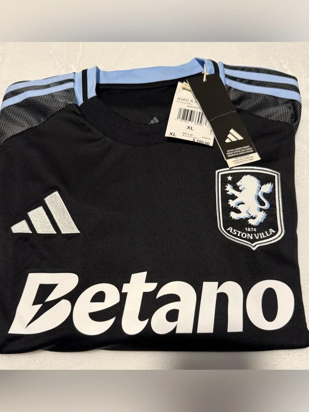 Aston Villa adidas Away Shirt 2025-26  size XL
